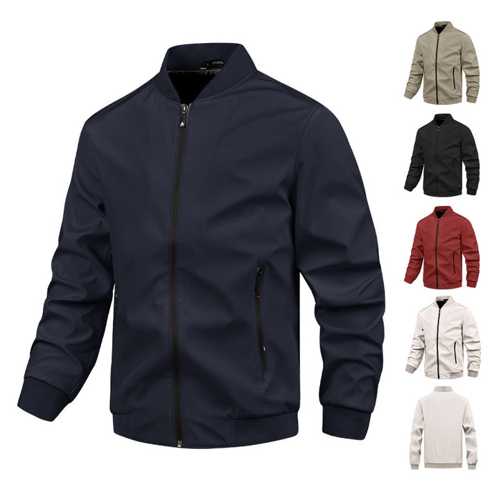Herren moderne Bomberjacke mit elastischem Bündchen und praktischen Taschen Drune