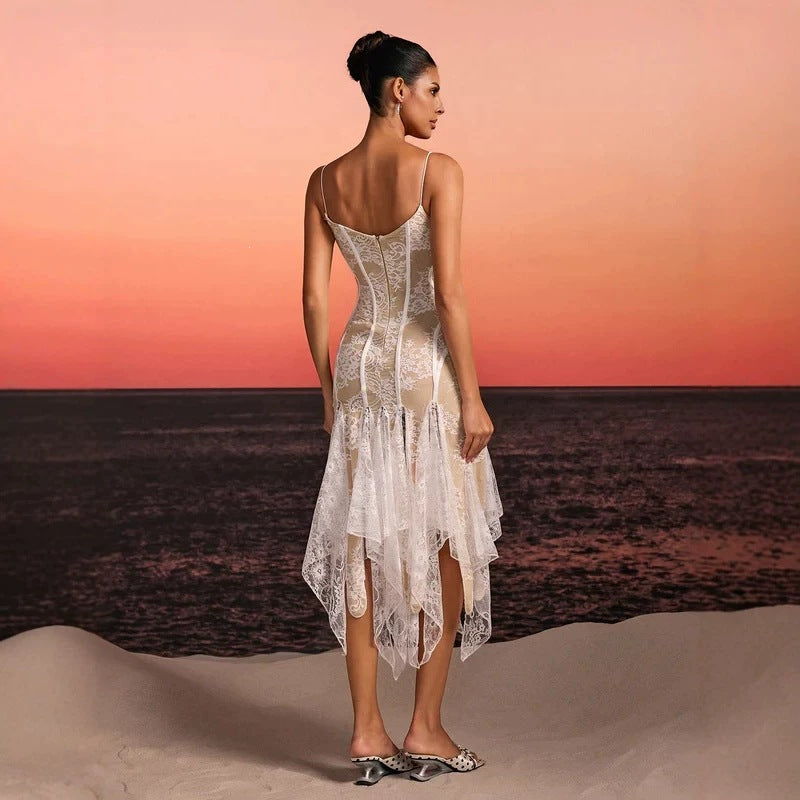 Damen Spitzen-Corsage mit verführerischen Details Drune