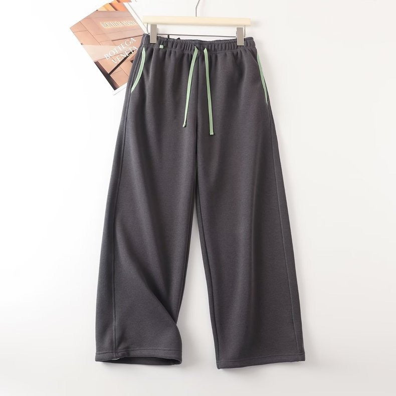 Damen lässige Freizeithose mit elastischem Bund und seitlichen Taschen Drune