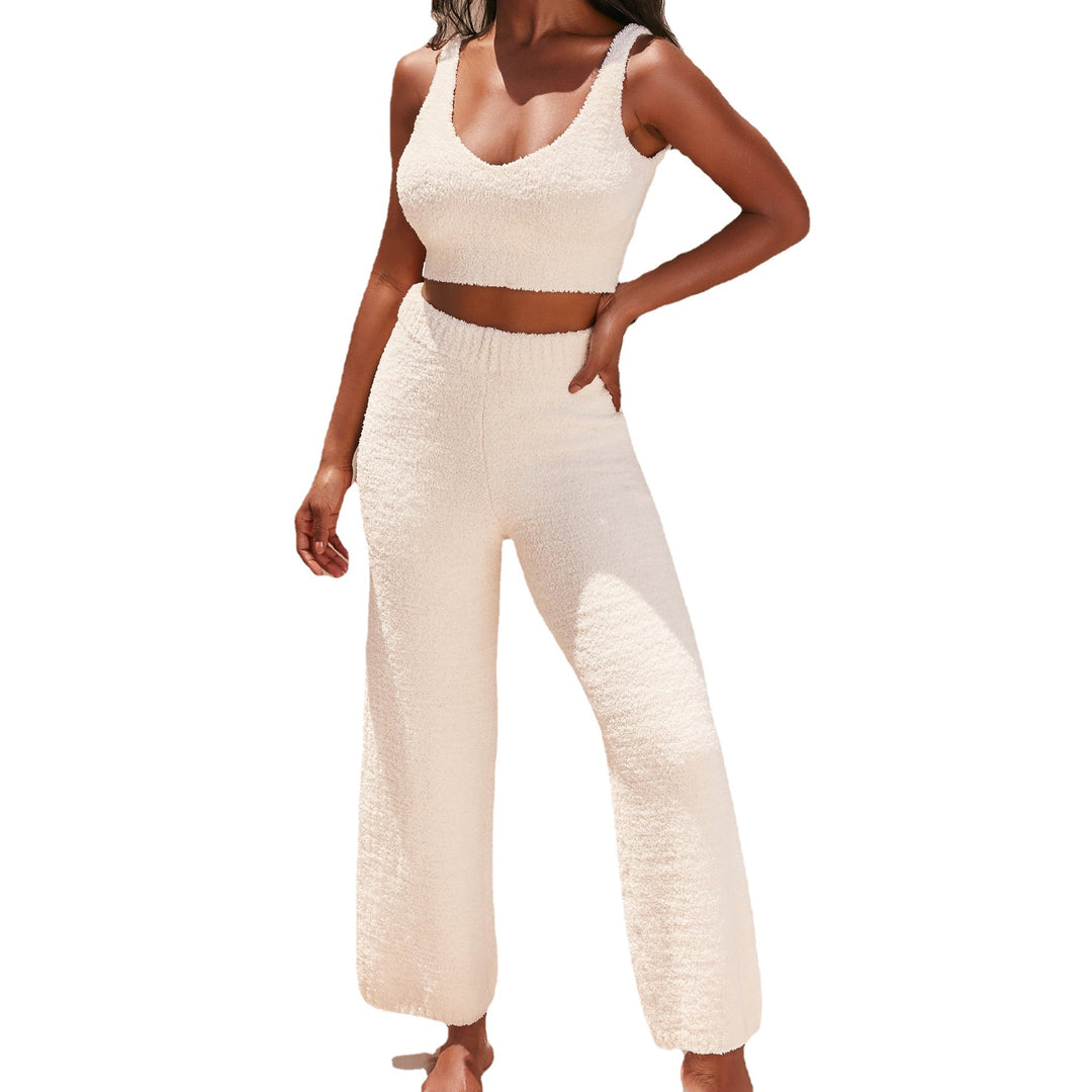 Damen Loungewear-Set mit weichem, strukturiertem Material und raffinierten Details Drune