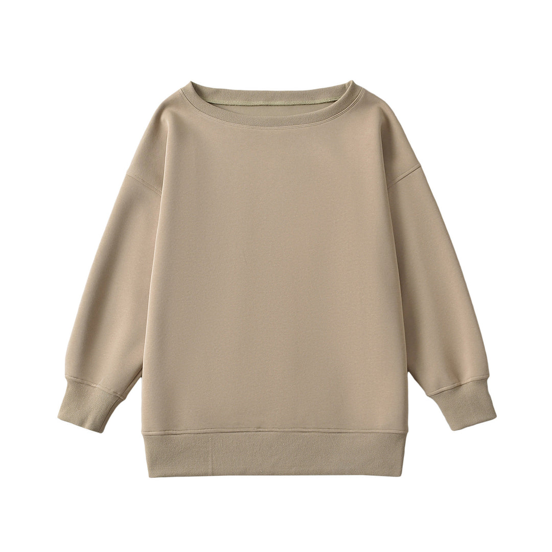 Damen lässiger Oversize-Sweatshirt mit leichtem Stoff Drune