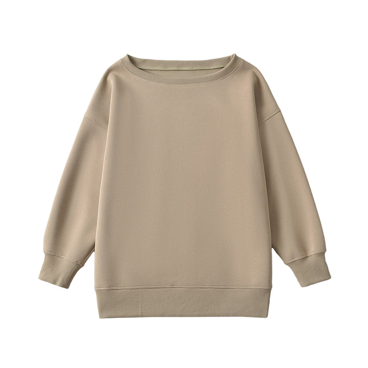 Damen lässiger Oversize-Sweatshirt mit leichtem Stoff Drune