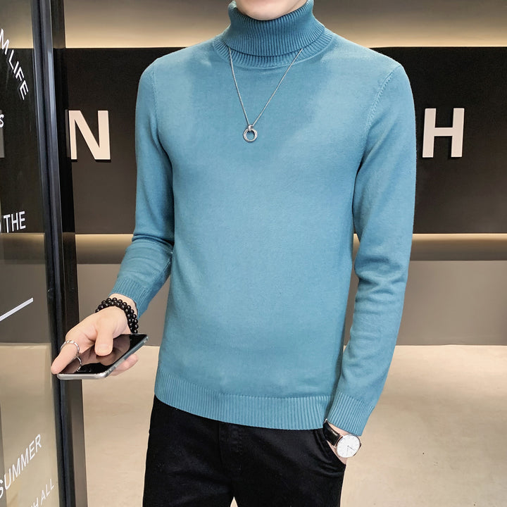 Herren Pullover mit hohem Kragen aus weicher Strickware Drune