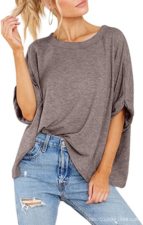Damen lässiges Oversized T-Shirt Drune