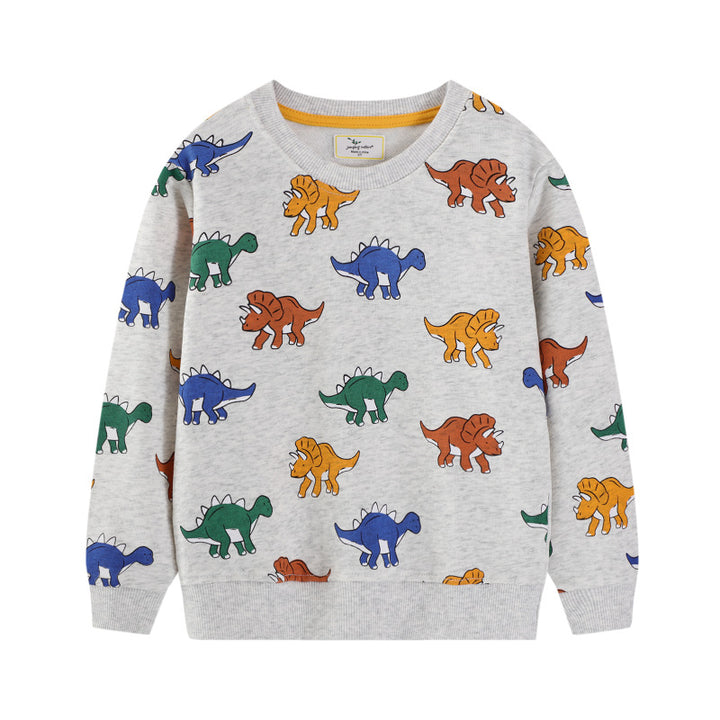 Jungen Sweatshirt mit fröhlichem Dinosaurier-Motiv Drune