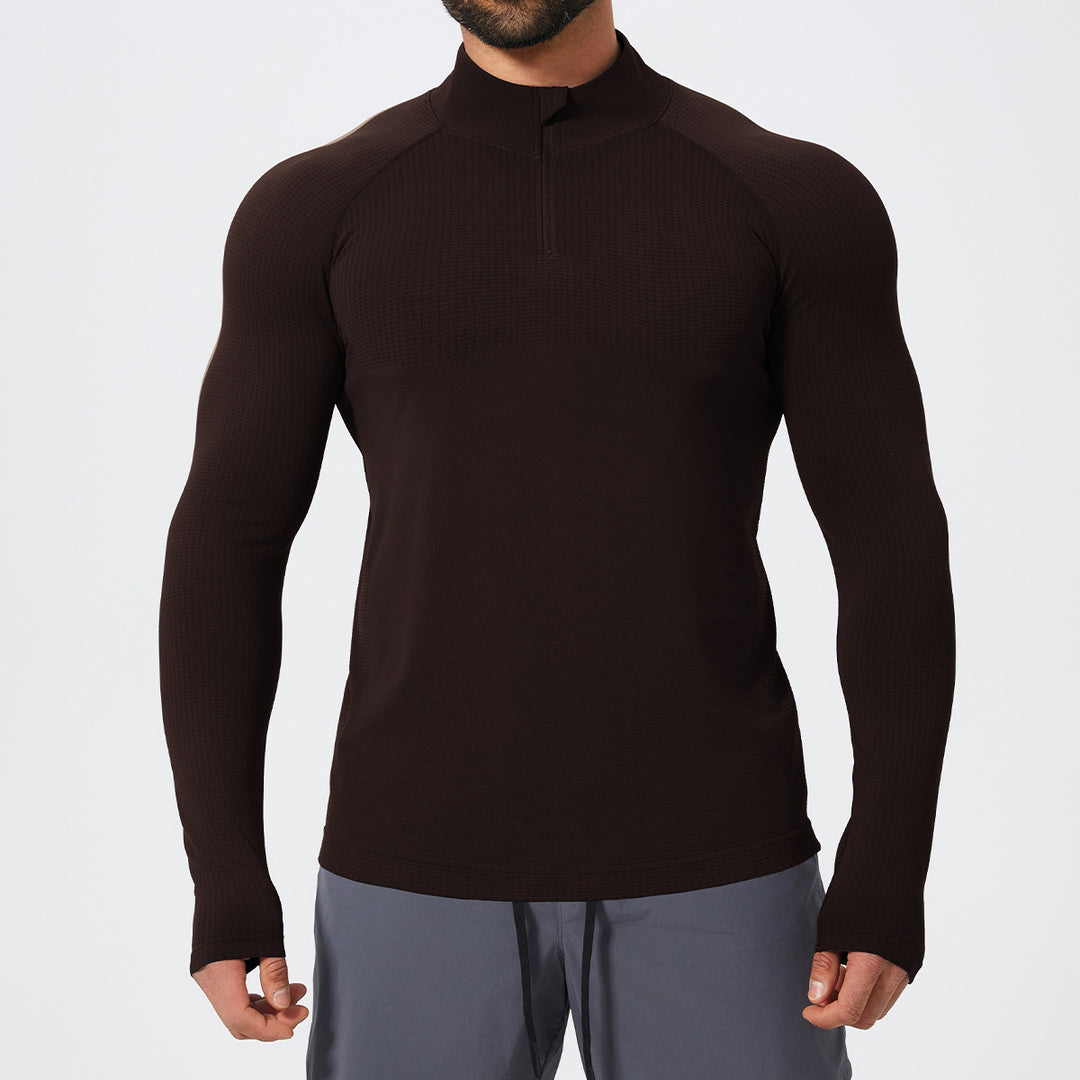 Herren Funktionelles Langarmshirt mit Stehkragen Drune
