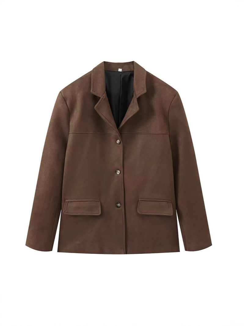 Damen Wildleder-Blazerjacke Drune