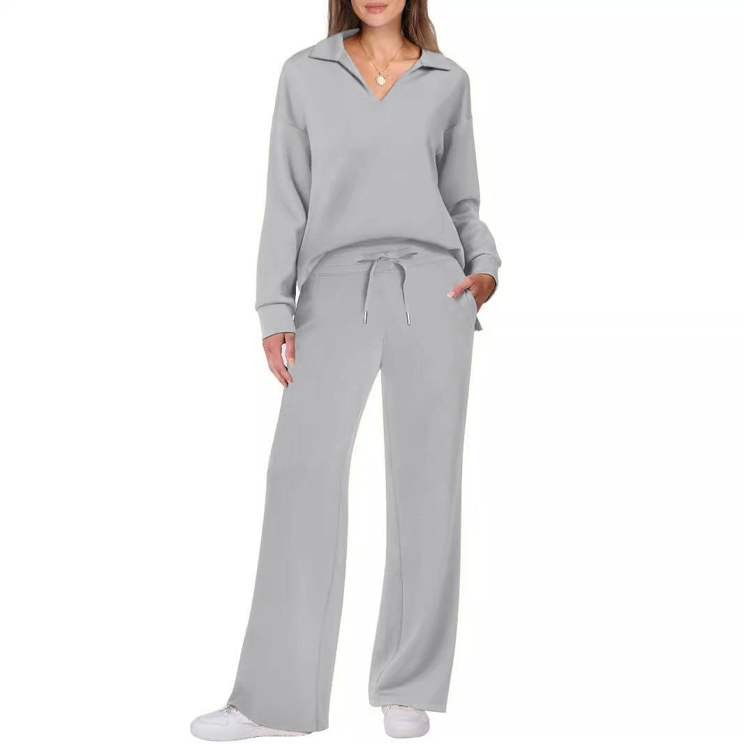 Damen lässiges Set aus oversized Pullover und weitem Jogginghose Drune