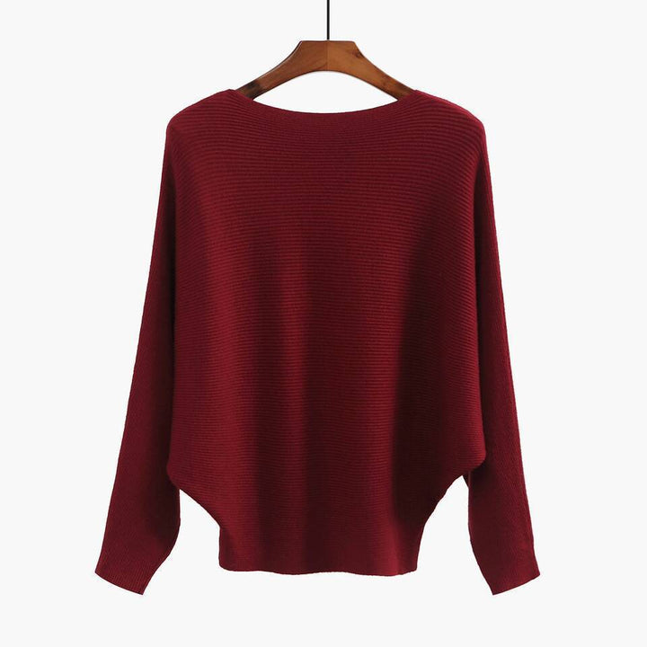 Damen Oversized Strickpullover mit raffiniertem Rippdesign und weitem Schnitt Drune