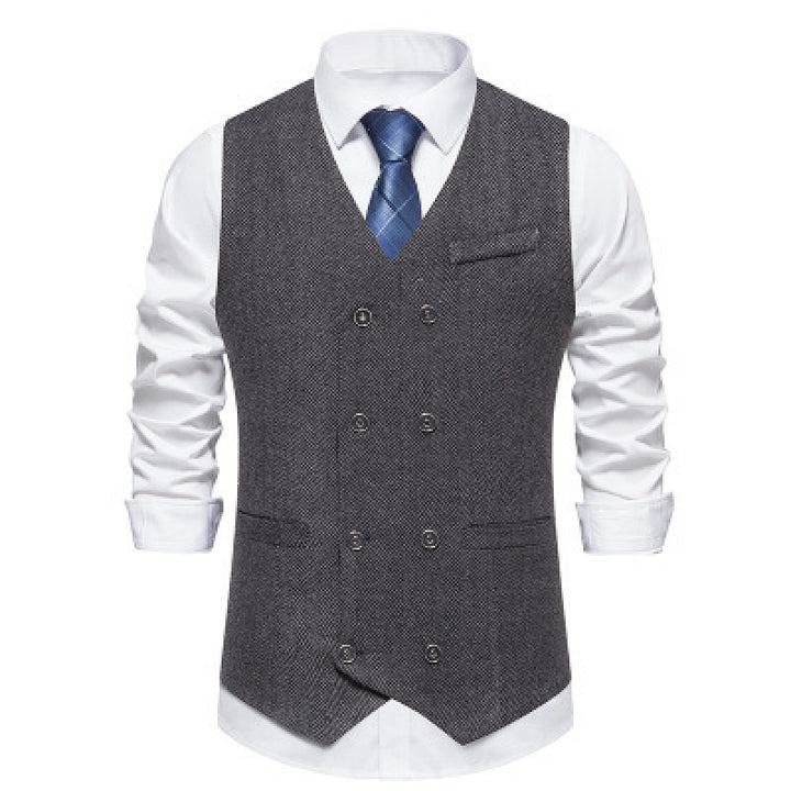 Herren elegante doppelreihige Weste Drune