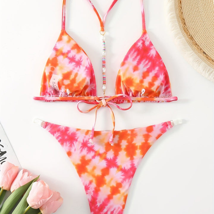 Damen Triangel-Bikini mit modischem Bindeband-Design Drune
