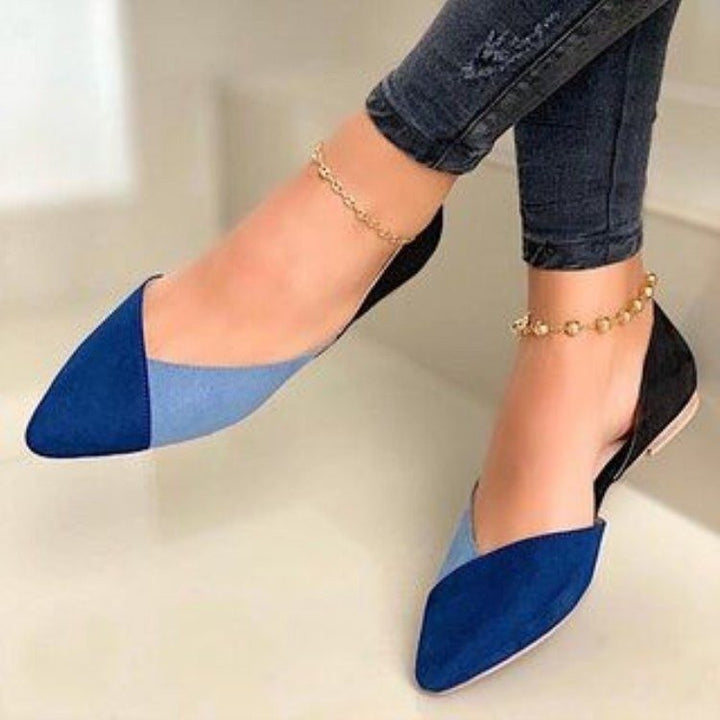 Damen modische Ballerinas mit raffiniertem Fersen-Design und einzigartigen Farbakzenten Drune