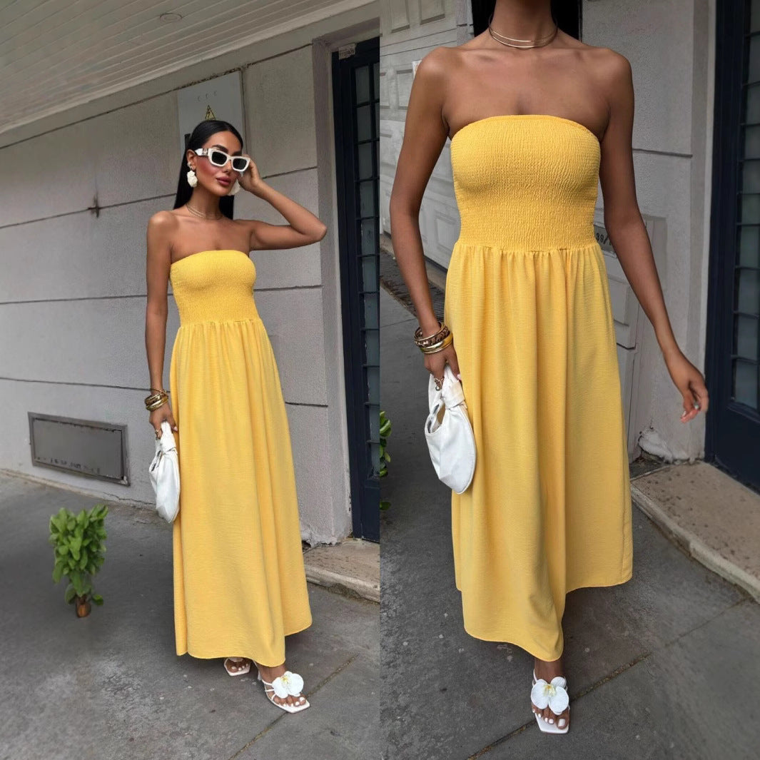 Damen Trägerloses Maxikleid Drune