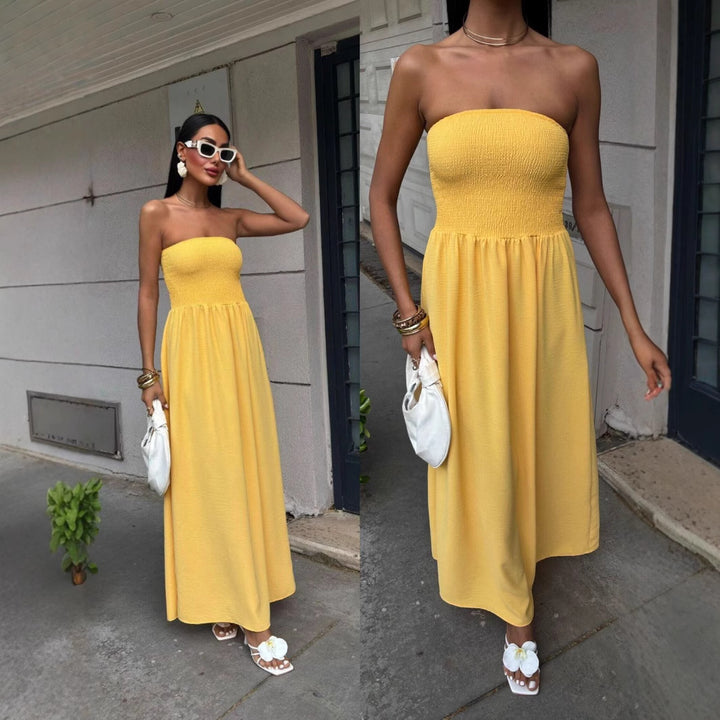 Damen Trägerloses Maxikleid Drune
