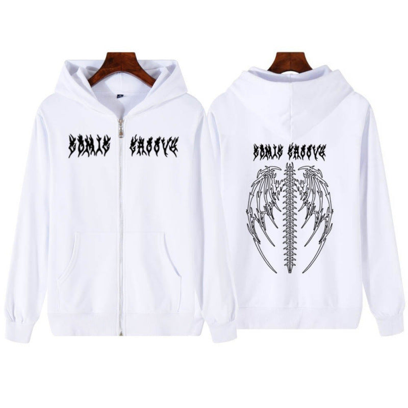 Damen Kapuzenjacke mit auffälligem Gothic-Design und bequemer Passform Drune
