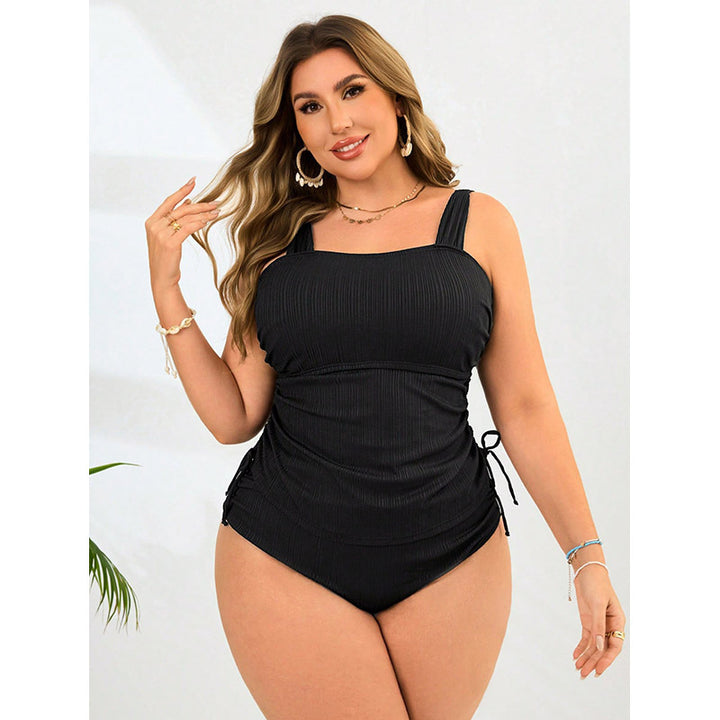 Damen eleganter Einteiler Badeanzug mit modischen Rüschendetails Drune