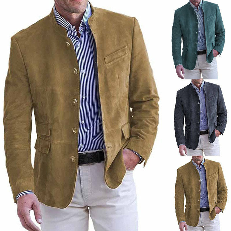 Herren elegante Wildlederjacke Drune
