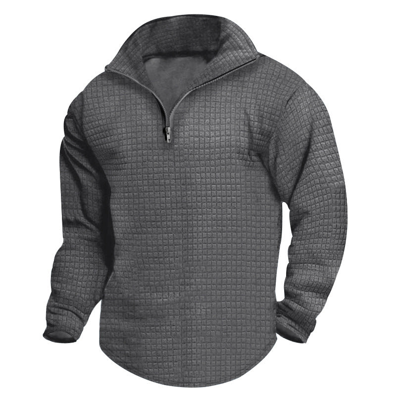 Herren modischer Fleecepullover mit praktischem Reißverschluss und strukturiertem Design Drune