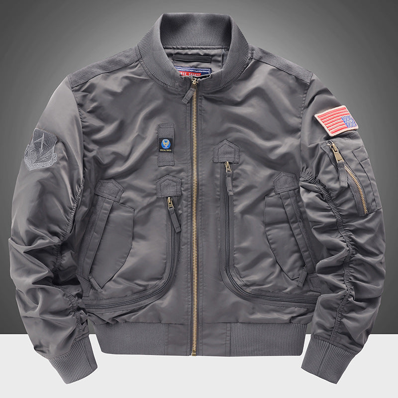 Herren modische Bomberjacke mit isolierendem Innenfutter und praktischen Taschen Drune