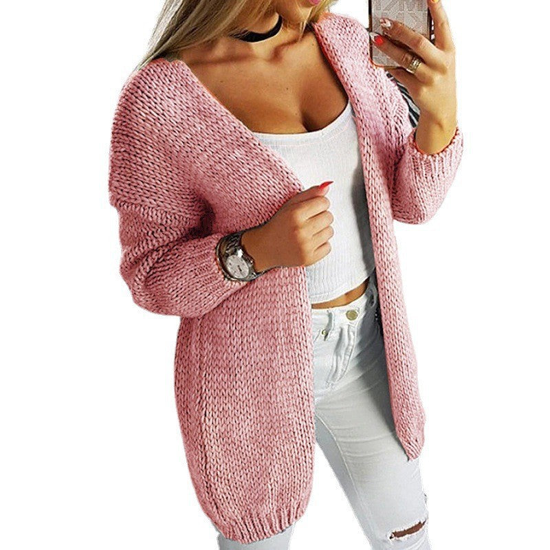 Damen lockerer Strickcardigan mit weichem Material und lässigem Schnitt Drune