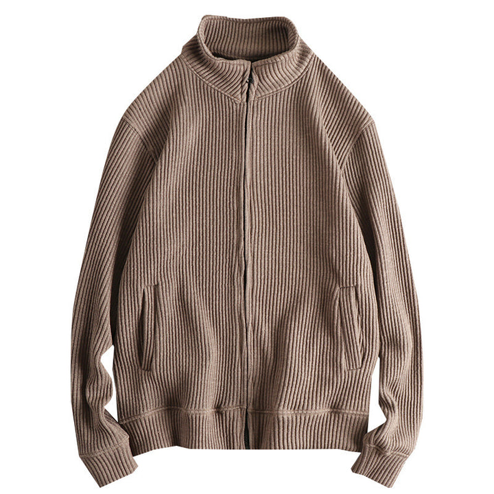 Damen Strickjacke mit hohem Kragen und praktischen Taschen Drune