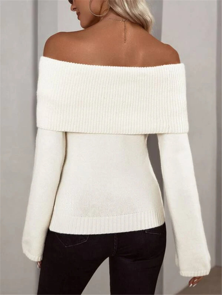 Damen Offshoulder-Strickpullover Drune