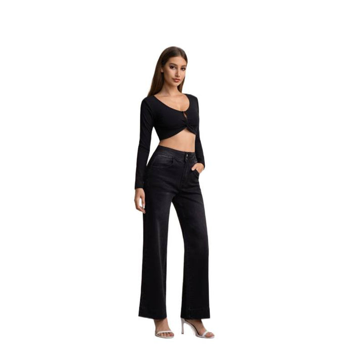 Damen weite High-Waist Jeans mit klassischem Schnitt und modernem Touch Drune