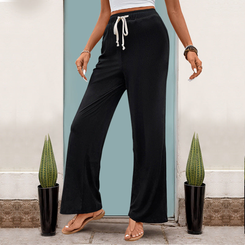 Damen Palazzo-Hose mit elastischem Bund und seitlichen Eingrifftaschen Drune