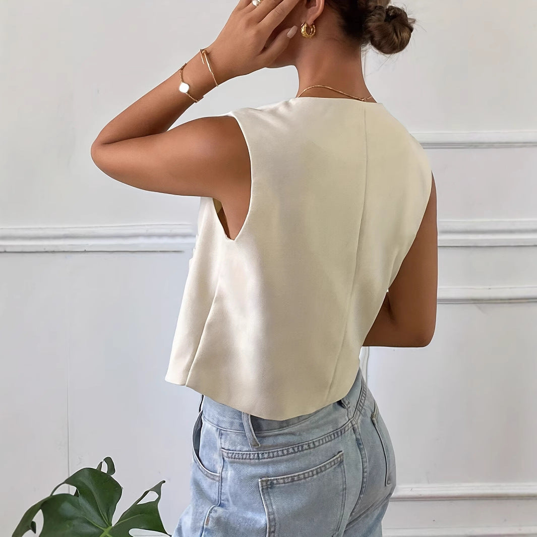 Damen modischer ärmelloser Blazer Drune