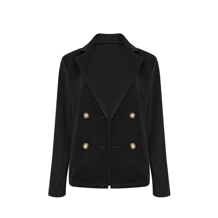 Damen eleganter Oversized-Blazer mit doppelter Knopfleiste und strukturiertem Ärmel Drune