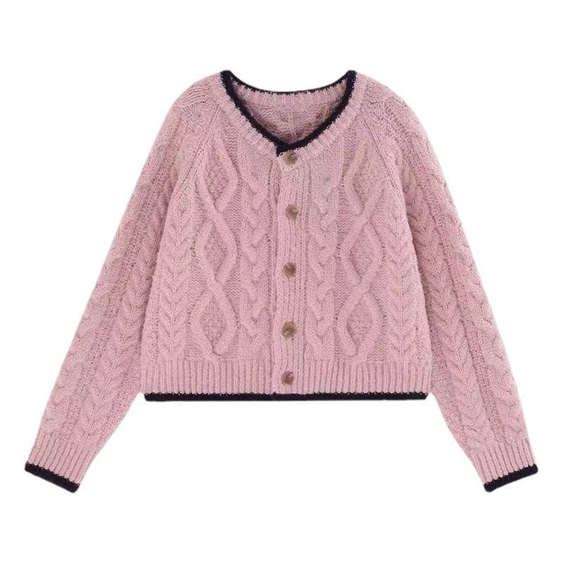 Damen Grobstrick Cardigan mit elegantem Zopfmuster Drune