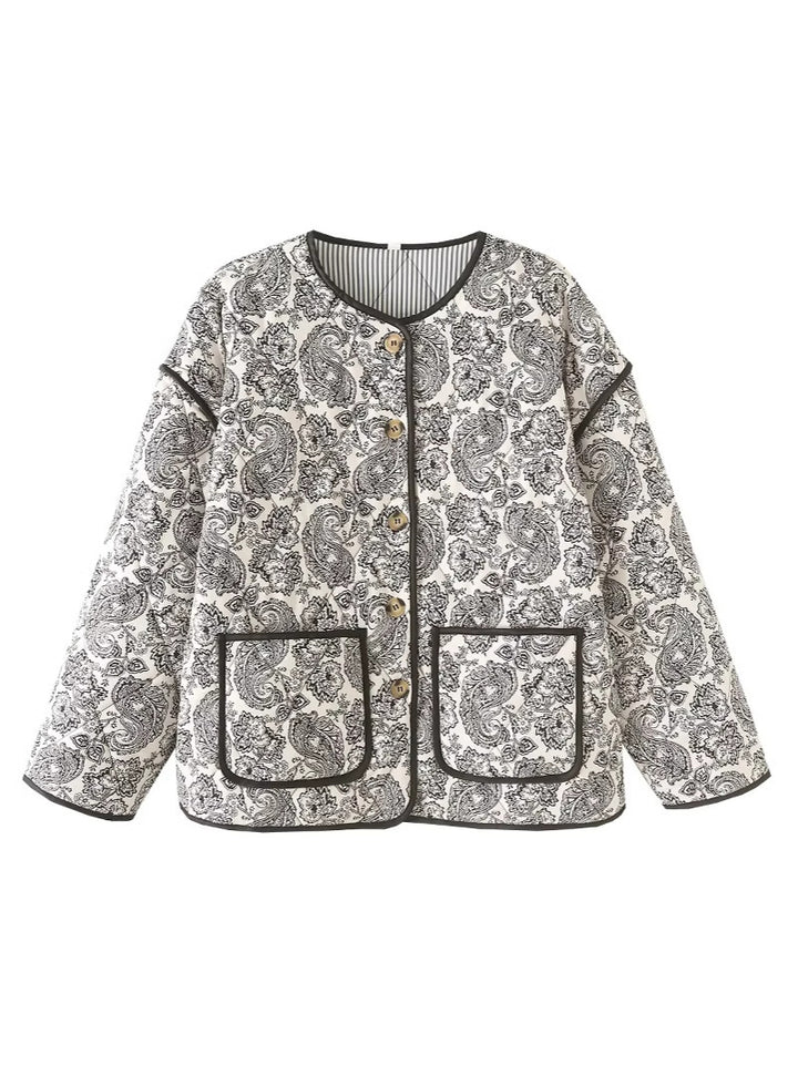 Damen modische Quiltjacke mit einzigartigem Paisleymuster Drune