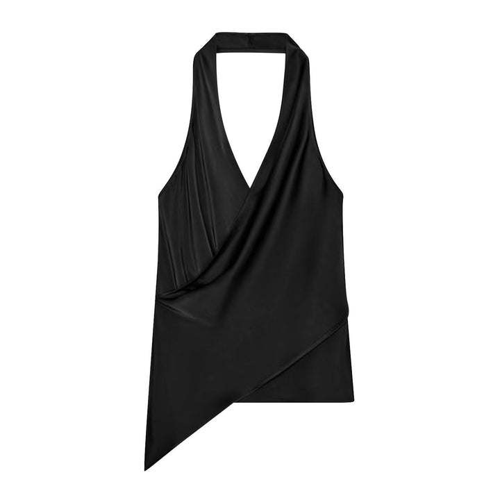 Damen Wickeloberteil aus fließendem Satin mit elegantem Rückenausschnitt Drune