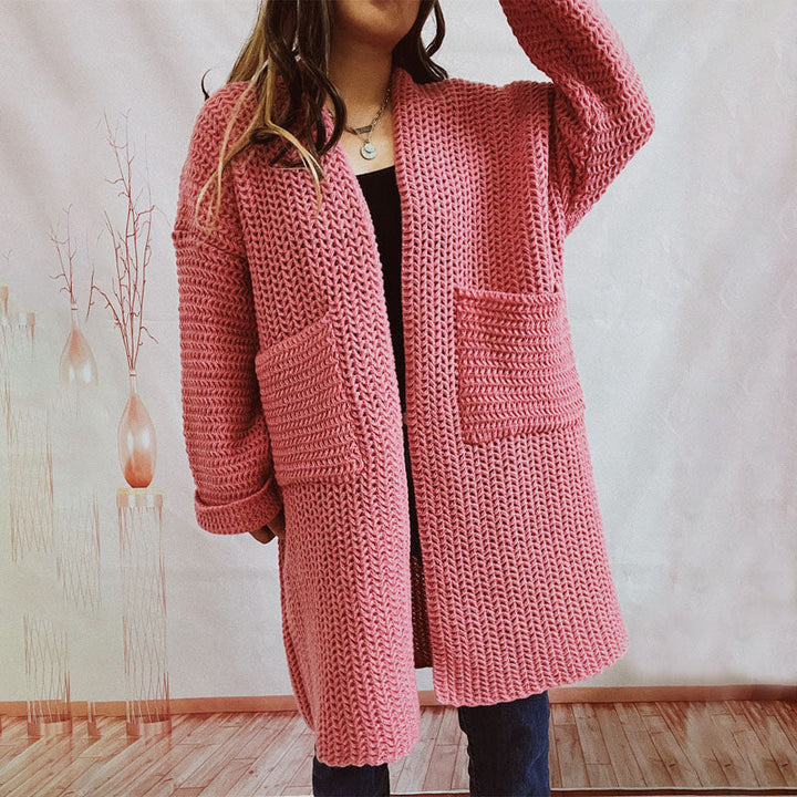 Drune | Einfarbige Strickjacke