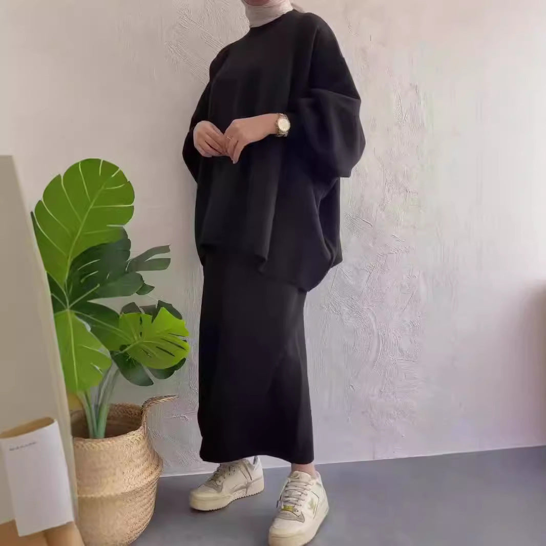 Damen lässiges Maxikleid mit oversized Schnitt und eleganten Details Drune