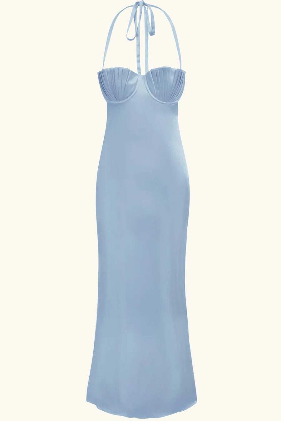 Damen Abendkleid mit tailliertem Oberteil und raffinierten Falten Drune