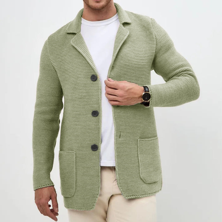 Herren Strickjacke mit warmem Schalkragen und praktischen Taschen Drune