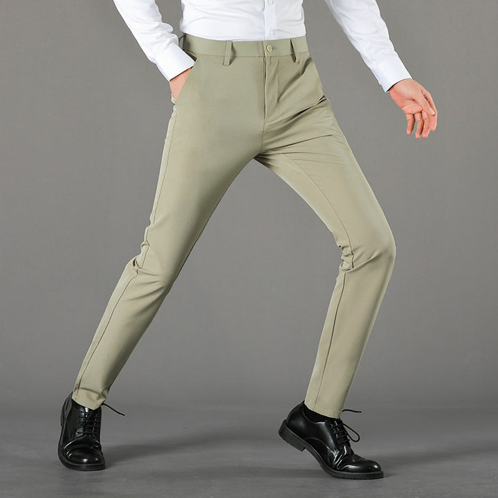 Herren schicke Chinohose mit slim fit Schnitt und elastischer Bund Drune
