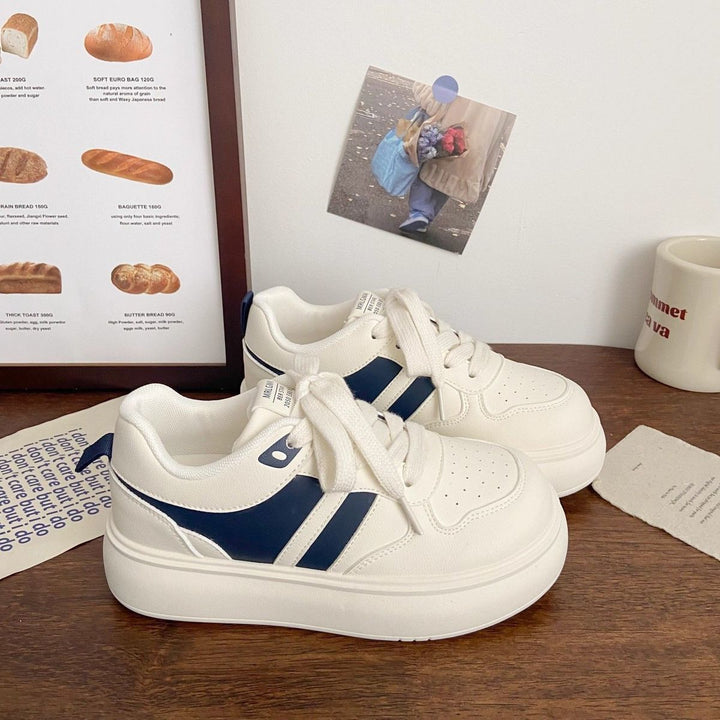Damen modische Plateau-Sneaker mit stylischen Kontraststreifen Drune