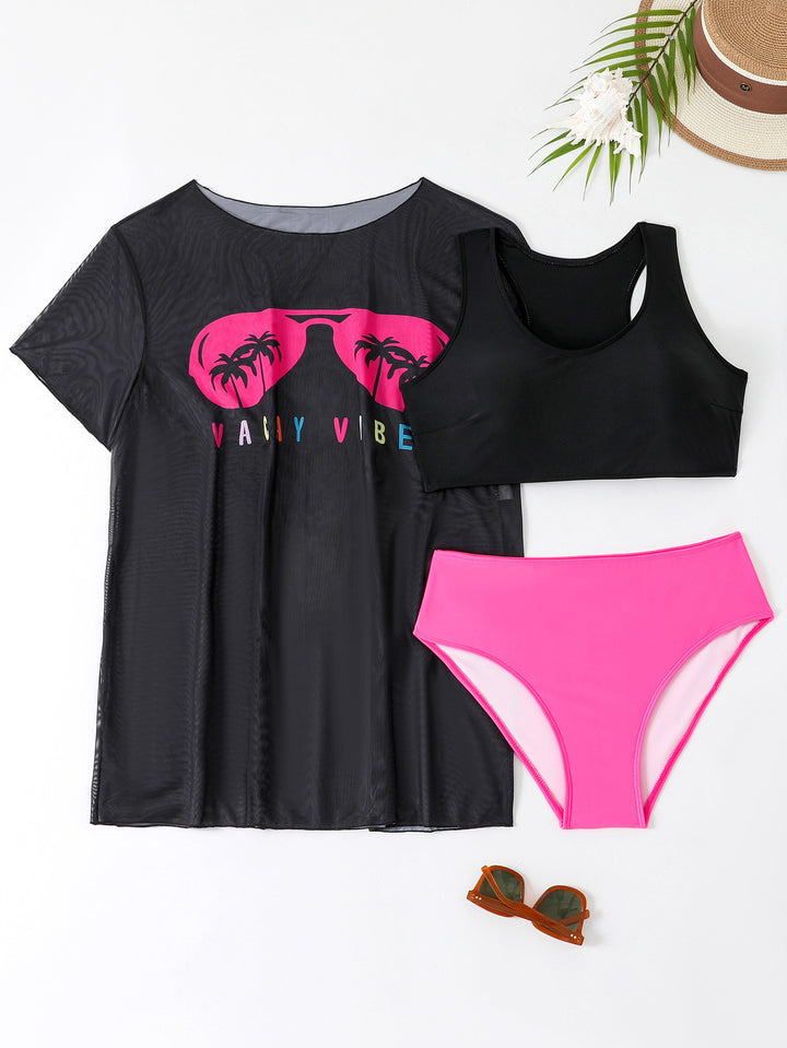 Damen Sportliches Bikini-Set mit leichtem Oberteil und modischem Design Drune