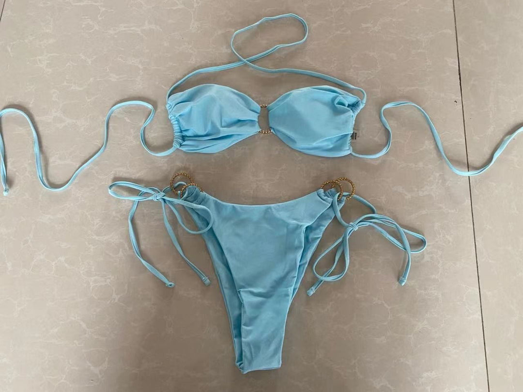Damen Bikini-Set mit elegantem Trägersystem und modischen Metalldetails Drune