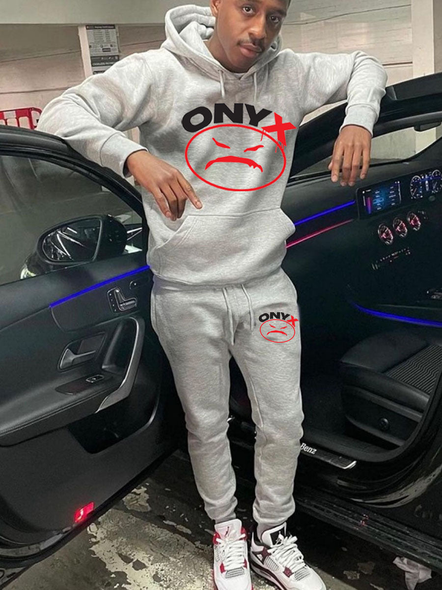 Herren Hoodie- und Jogginghose-Set mit markantem Grafikdesign Drune