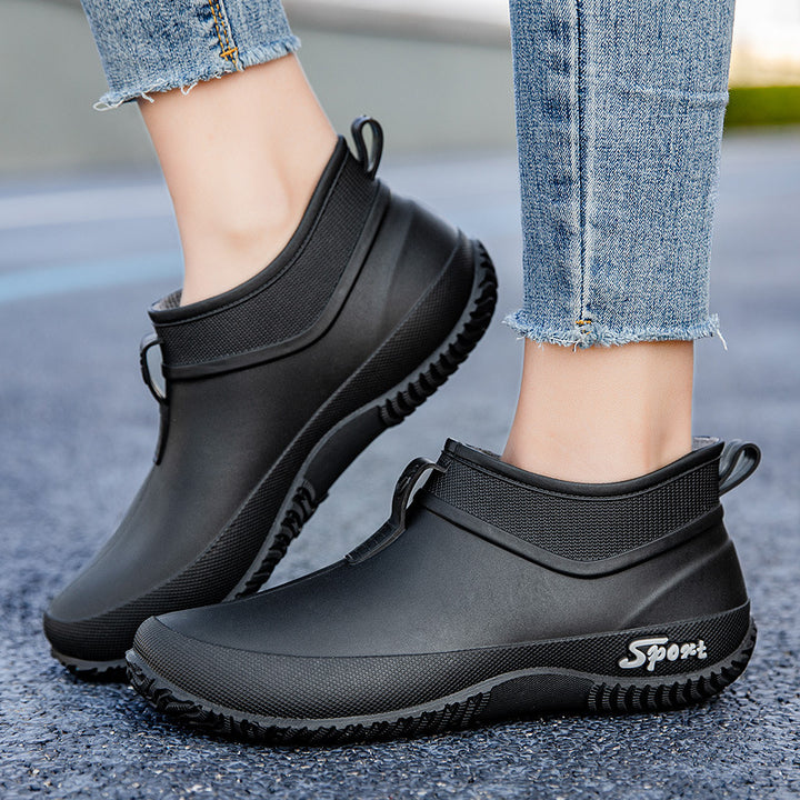 Damen bequeme Gummistiefel mit rutschfester Sohle Drune