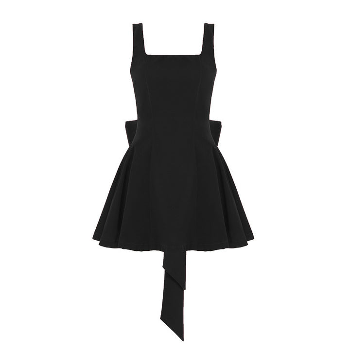 Damen Kurzes Samtkleid mit hochwertigem Schnitt und A-Linien-Silhouette Drune