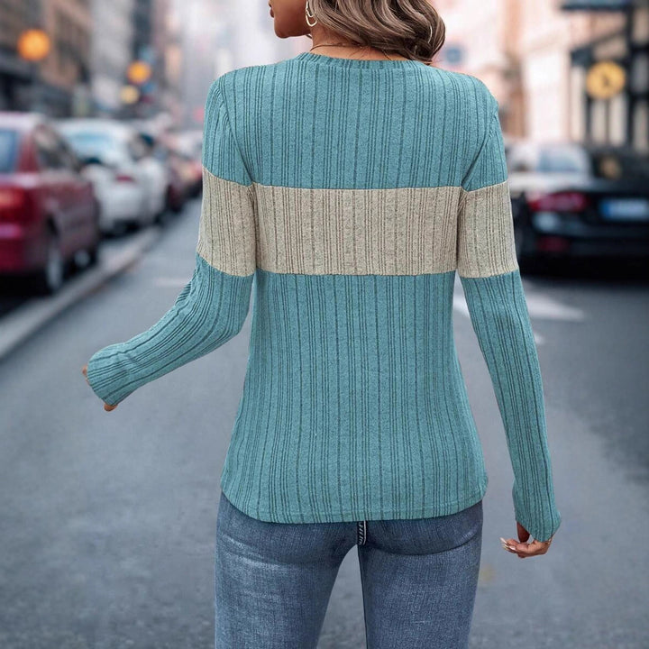 Damen Chic gestreifter Pullover Drune