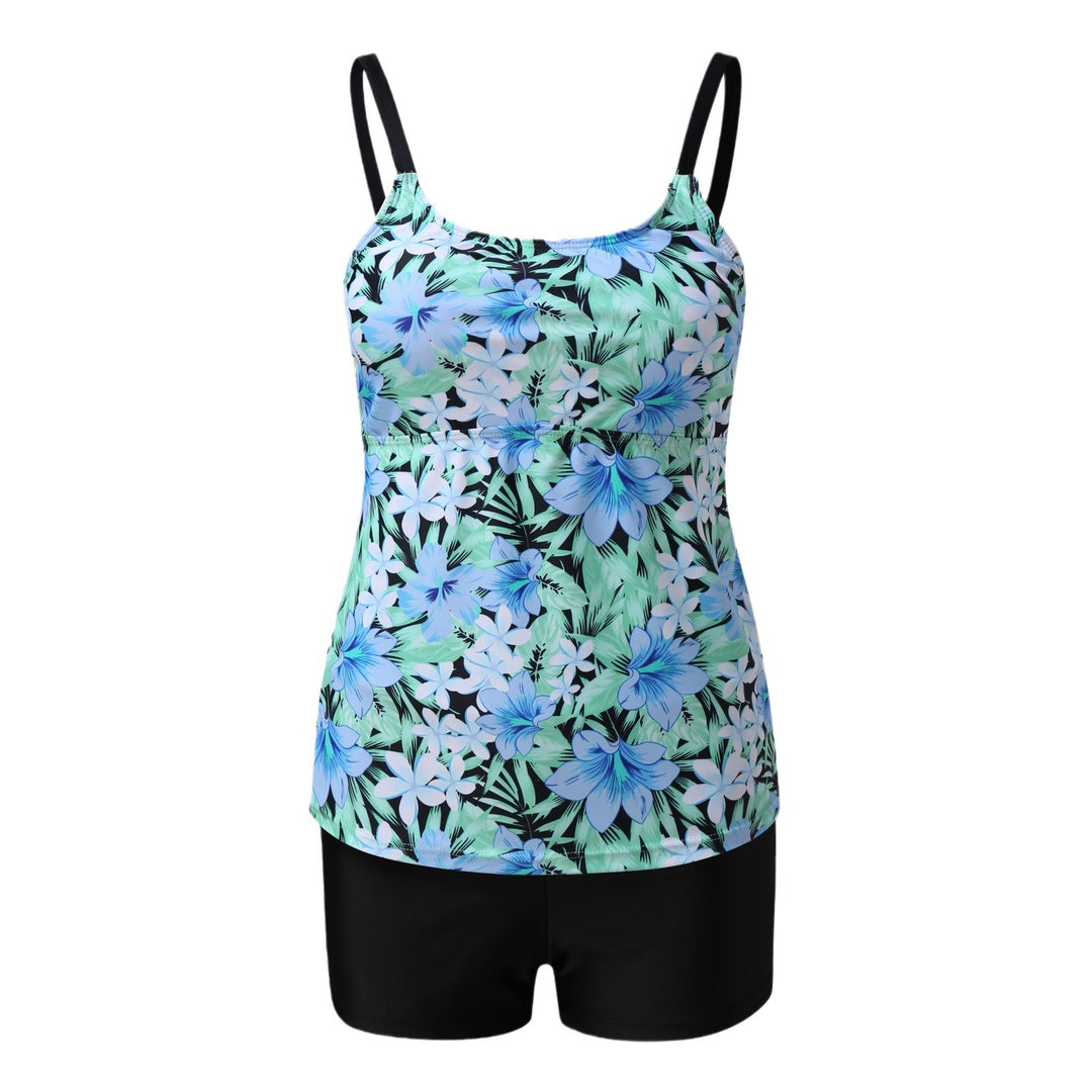 Damen Tankini-Set mit floralem Oberteil und stilvollen Shorts Drune