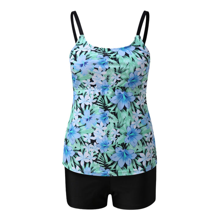 Damen Tankini-Set mit floralem Oberteil und stilvollen Shorts Drune