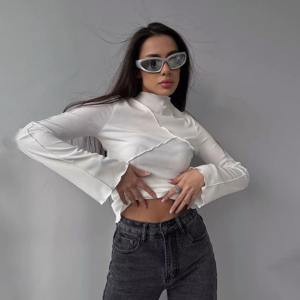 Damen eleganter, lässiger Langarmshirt Drune