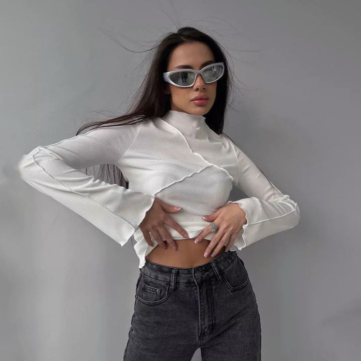 Damen eleganter, lässiger Langarmshirt Drune