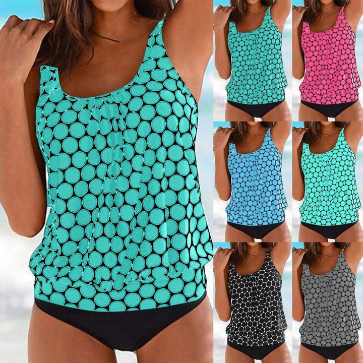 Damen Tankini-Oberteil mit modischem Punktdesign Drune
